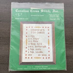Vintage Carolina Cross Stitch “Gramma’s Tea Cakes” New
